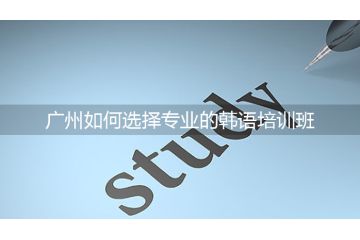 廣州如何選擇專業(yè)的韓語(yǔ)培訓(xùn)班