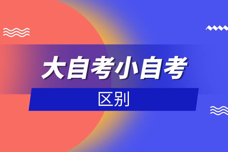 大自考小自考區(qū)別